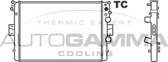 Autogamma 403346 - Radiator, engine cooling autospares.lv