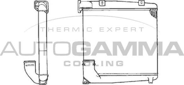 Autogamma 402110 - Intercooler, charger autospares.lv