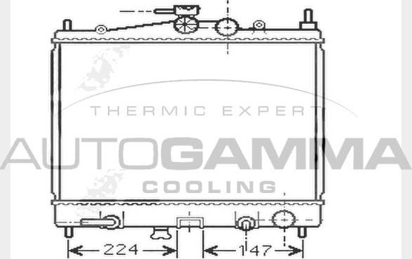 Autogamma 104599 - Radiator, engine cooling autospares.lv