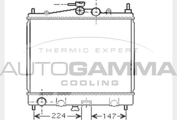 Autogamma 104598 - Radiator, engine cooling autospares.lv