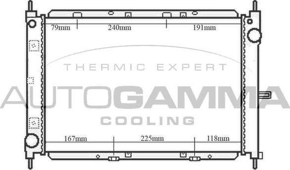 Autogamma 104551 - Radiator, engine cooling autospares.lv