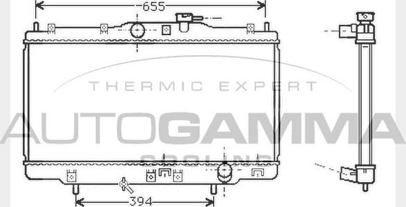 Autogamma 104514 - Radiator, engine cooling autospares.lv