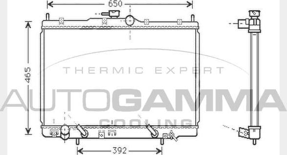 Autogamma 104511 - Radiator, engine cooling autospares.lv