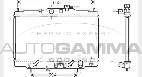 Autogamma 104513 - Radiator, engine cooling autospares.lv