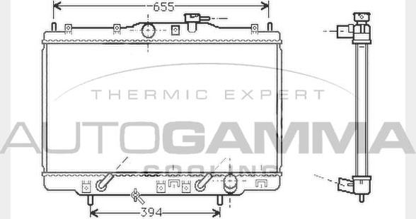 Autogamma 104512 - Radiator, engine cooling autospares.lv