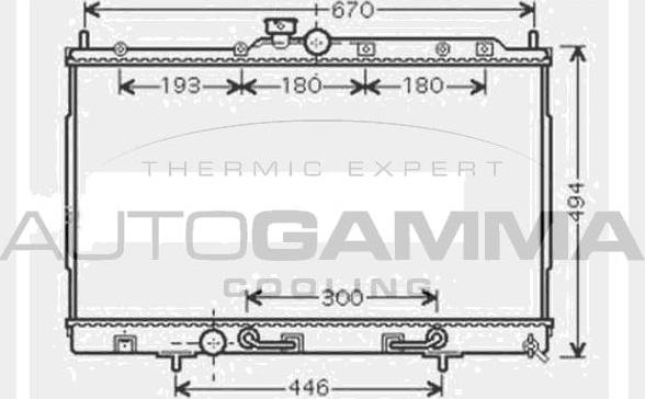 Autogamma 104604 - Radiator, engine cooling autospares.lv