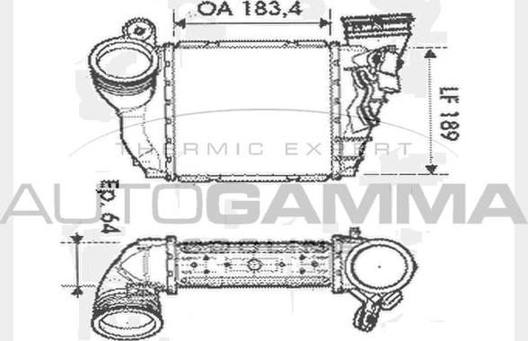 Autogamma 104614 - Intercooler, charger autospares.lv