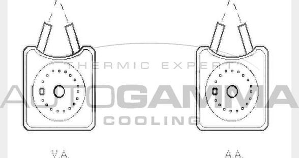 Autogamma 104613 - Oil Cooler, engine oil autospares.lv