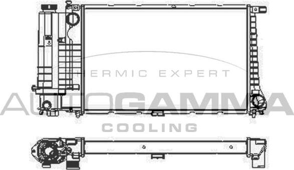 Autogamma 104052 - Radiator, engine cooling autospares.lv