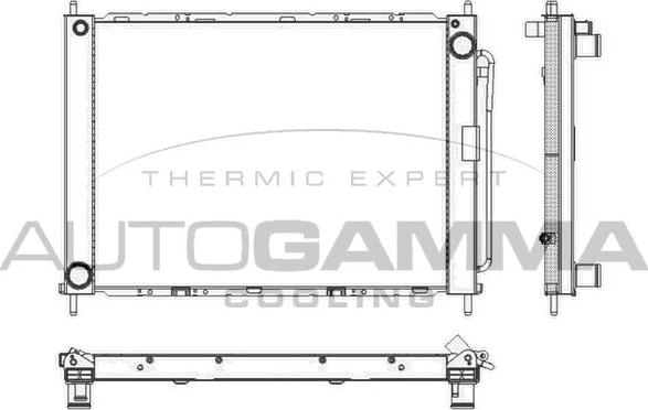 Autogamma 104017 - Radiator, engine cooling autospares.lv