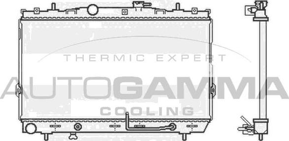 Autogamma 104084 - Radiator, engine cooling autospares.lv