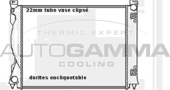 Autogamma 104030 - Radiator, engine cooling autospares.lv