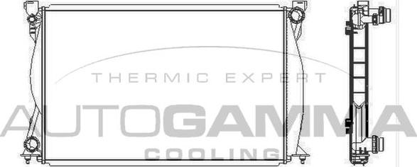 Autogamma 104029 - Radiator, engine cooling autospares.lv