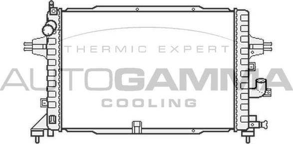 Autogamma 104158 - Radiator, engine cooling autospares.lv