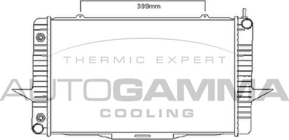 Autogamma 104165 - Radiator, engine cooling autospares.lv