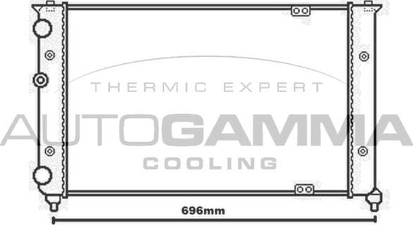 Autogamma 104130 - Radiator, engine cooling autospares.lv