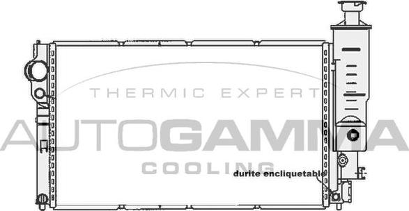 Autogamma 104121 - Radiator, engine cooling autospares.lv