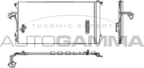 Autogamma 104128 - Condenser, air conditioning autospares.lv