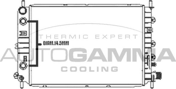 Autogamma 104170 - Radiator, engine cooling autospares.lv