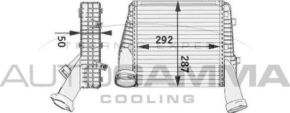 Autogamma 104893 - Intercooler, charger autospares.lv