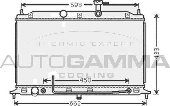 Autogamma 104846 - Radiator, engine cooling autospares.lv