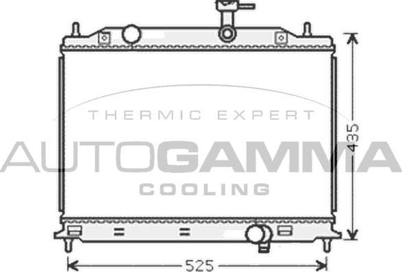 Autogamma 104847 - Radiator, engine cooling autospares.lv