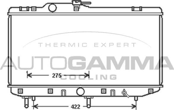 Autogamma 104869 - Radiator, engine cooling autospares.lv