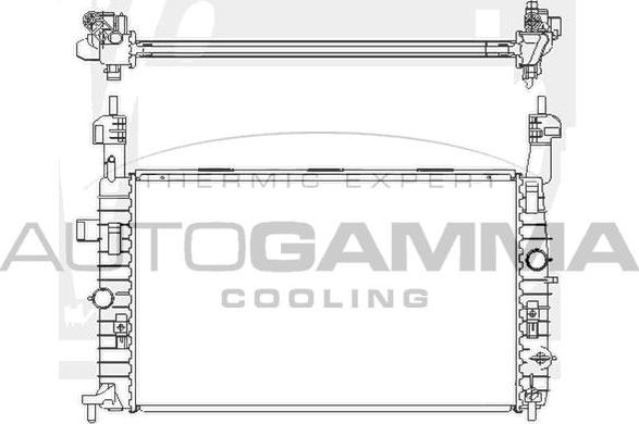 Autogamma 104866 - Radiator, engine cooling autospares.lv