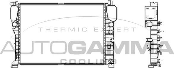 Autogamma 104801 - Radiator, engine cooling autospares.lv