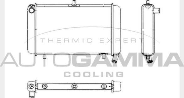 Autogamma 104353 - Radiator, engine cooling autospares.lv