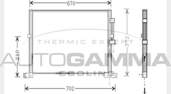 Autogamma 104301 - Condenser, air conditioning autospares.lv