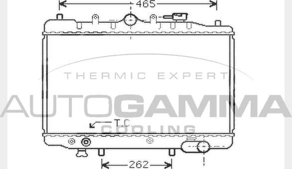 Autogamma 104320 - Radiator, engine cooling autospares.lv