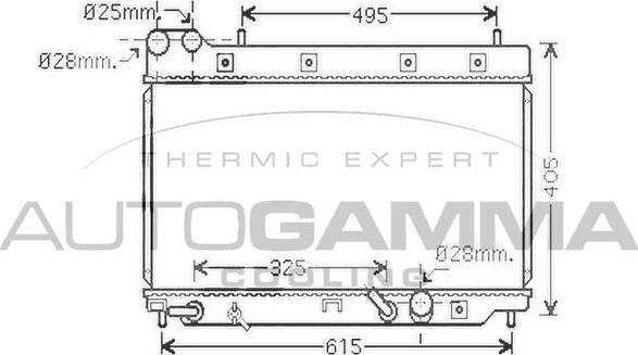 Autogamma 104263 - Radiator, engine cooling autospares.lv