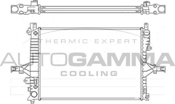 Autogamma 104208 - Radiator, engine cooling autospares.lv