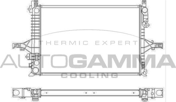 Autogamma 104207 - Radiator, engine cooling autospares.lv