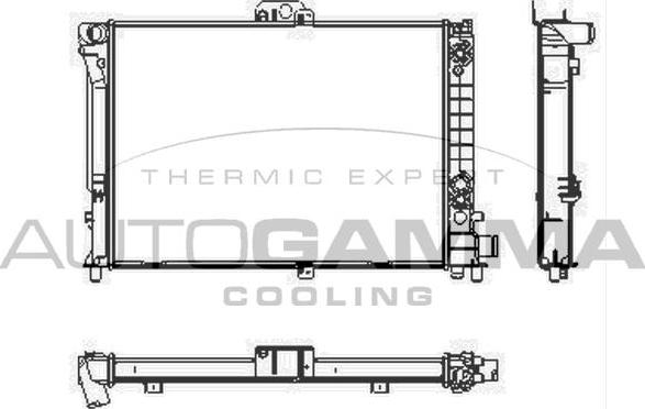 Autogamma 104210 - Radiator, engine cooling autospares.lv