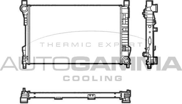 Autogamma 104288 - Radiator, engine cooling autospares.lv