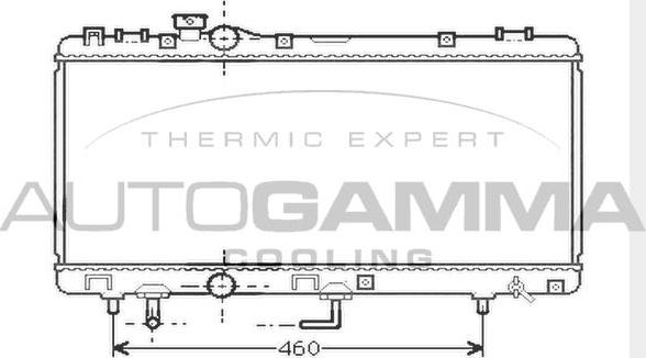 Autogamma 104742 - Radiator, engine cooling autospares.lv