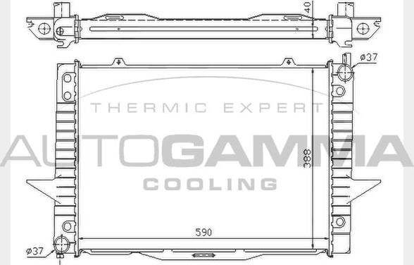 Autogamma 104753 - Radiator, engine cooling autospares.lv