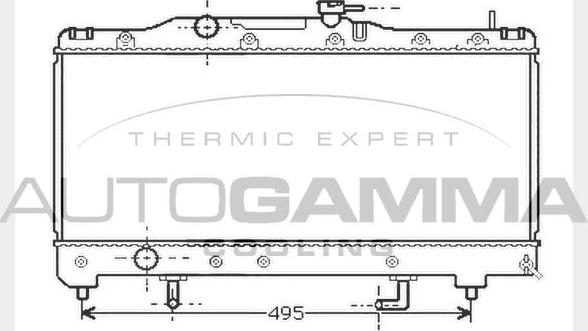 Autogamma 104718 - Radiator, engine cooling autospares.lv