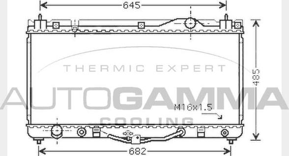 Autogamma 104717 - Radiator, engine cooling autospares.lv