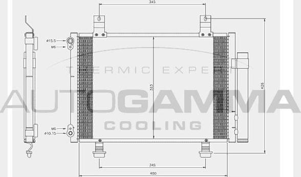 Autogamma 104779 - Condenser, air conditioning autospares.lv