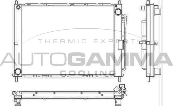 Autogamma 105900 - Radiator, engine cooling autospares.lv