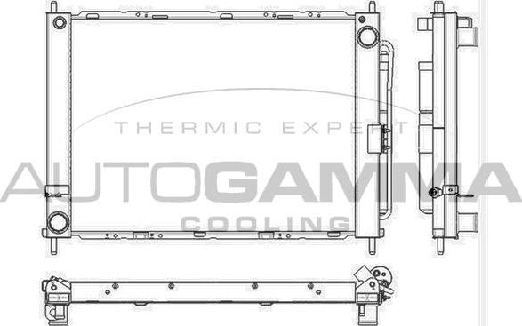 Autogamma 105902 - Radiator, engine cooling autospares.lv