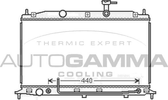 Autogamma 105919 - Radiator, engine cooling autospares.lv