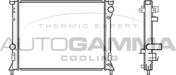 Autogamma 105918 - Radiator, engine cooling autospares.lv