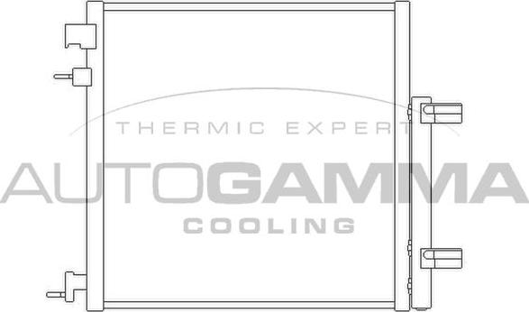 Autogamma 105977 - Condenser, air conditioning autospares.lv