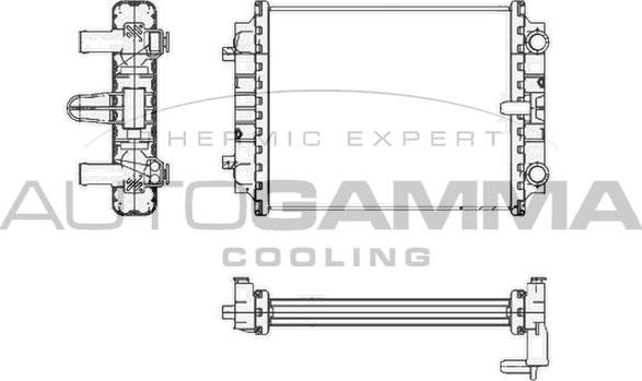 Autogamma 105433 - Radiator, engine cooling autospares.lv
