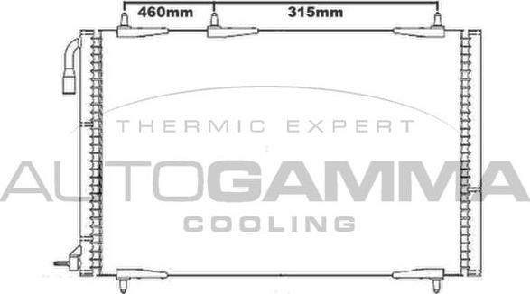 Autogamma 105589 - Condenser, air conditioning autospares.lv