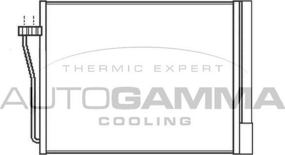 Autogamma 105537 - Condenser, air conditioning autospares.lv